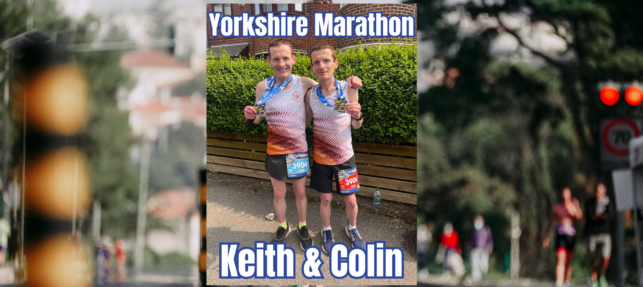 Keith and Colin Running The Yorkshire Marathon for HHCC