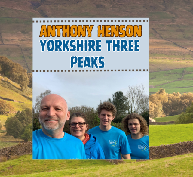 Anthony Henson Yorkshire Three Peaks for Active Against Cancer